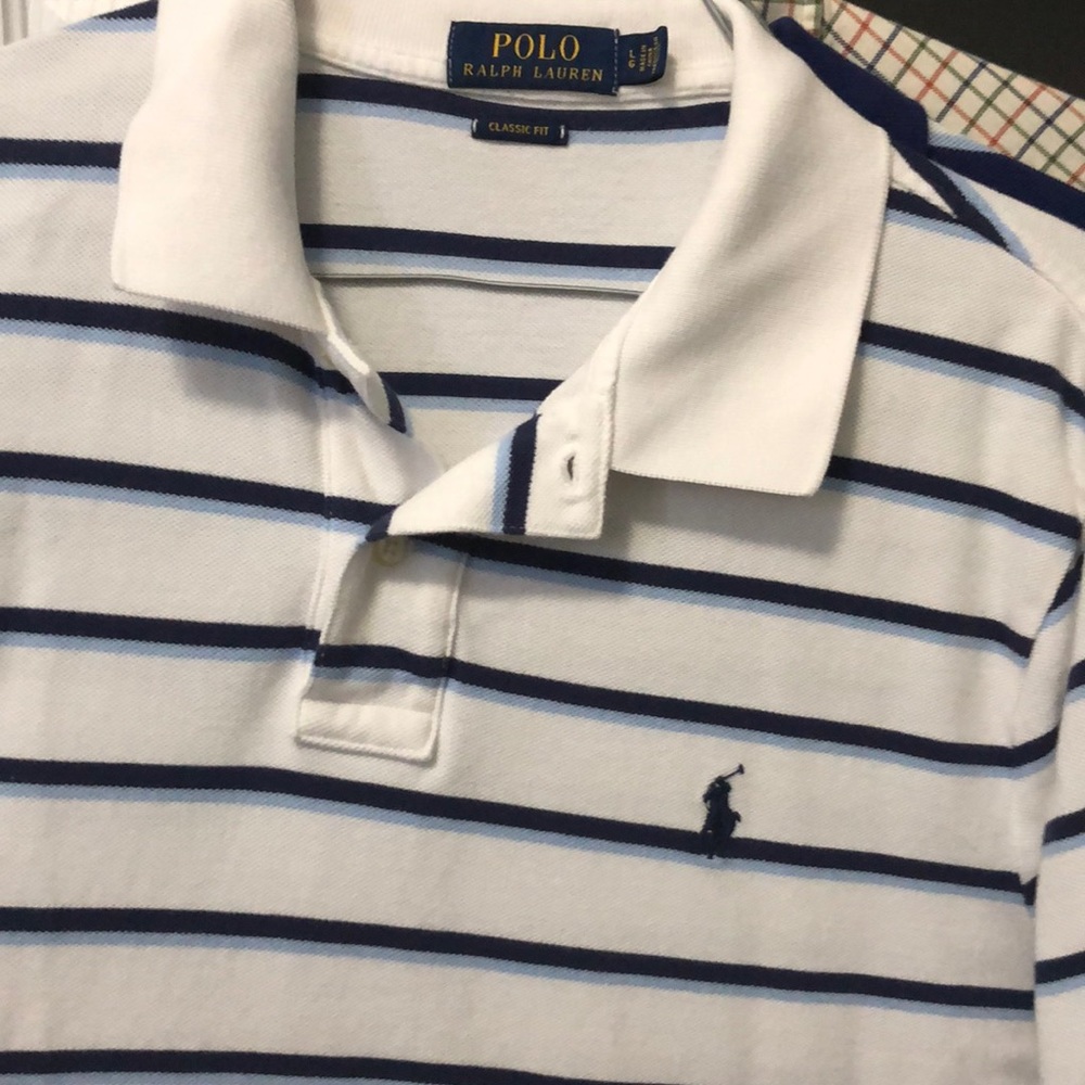 Polo Ralph Lauren White Striped Polo